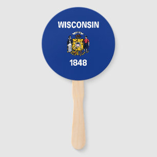 Abanico Bandera del estado de Wisconsin