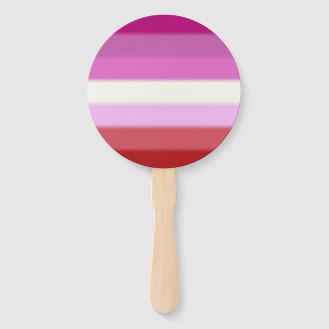 Abanico Bandera del orgullo lésbico caído (Anverso)