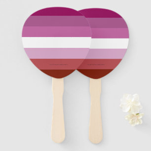 Abanico Bandera del orgullo lésbico femenino de SlipperyJo