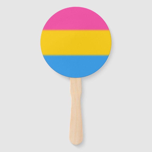 Abanico Bandera del orgullo pansexual caído (Anverso)