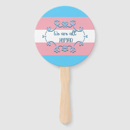 Abanico Bandera del Orgullo Transgénero Todos Somos Humano