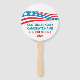 Abanico Bandera estadounidense de la campaña política pers