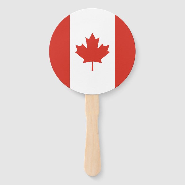 Abanico Bandera Patriótica Canadiense (Anverso)