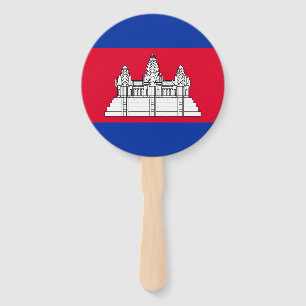 Abanico Bandera patriótica de Camboya