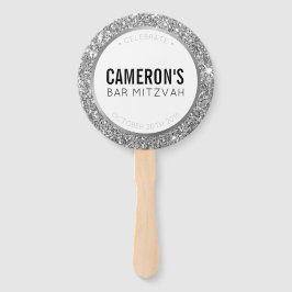 Abanico BAR MITZVAH HINCHA selfie elegante purpurina de pl