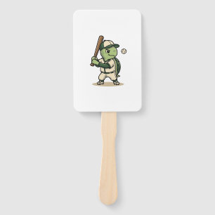 Abanico Bateador de béisbol de tortuga linda arte vectoria