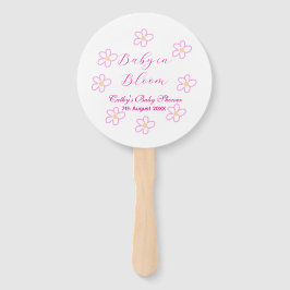 Abanico Bebé en flor rosa ducha bebé simple elegancia