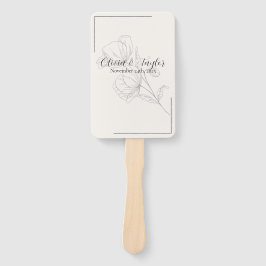 Abanico Beige Elegance Wedding Program