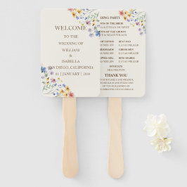 Abanico Beige Pastel Wildflower