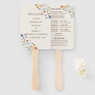 Abanico Beige Pastel Wildflower
