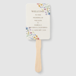 Abanico Beige Pastel Wildflower