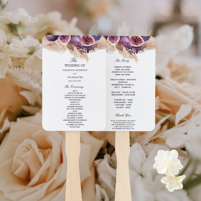 Abanico Belleza de moda Higos Púrpura y Pampas (Subido por el creador)