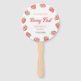 Abanico Berry First Strawberry Pink Birday Party Photo