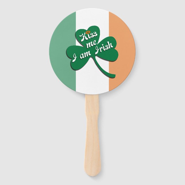 Abanico Bésame soy irlandés (Anverso)