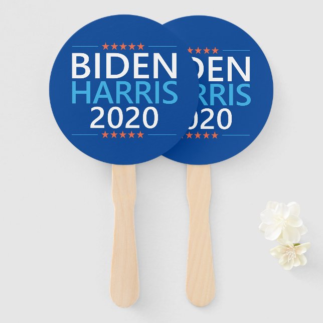 Abanico Biden Harris 2020 para las elecciones presidencial (Anverso y reverso)