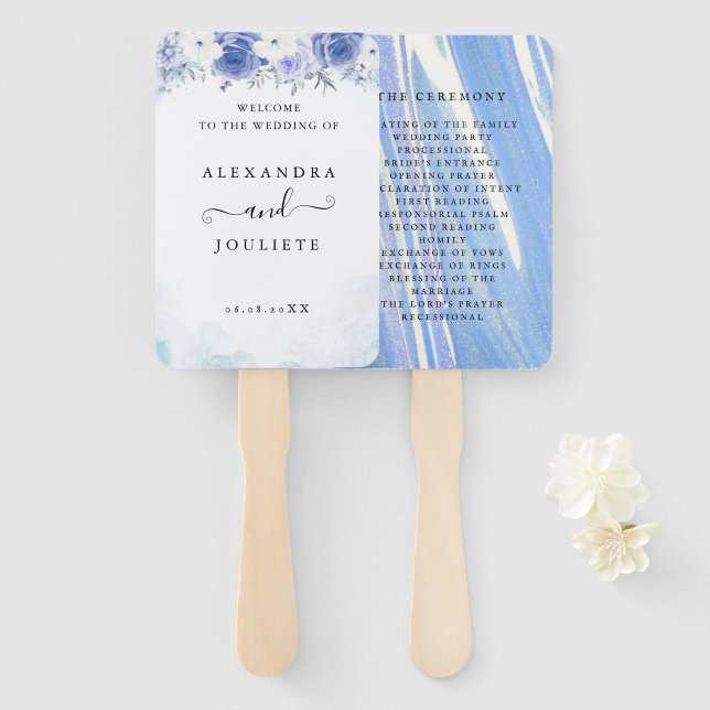 Abanico Bienvenida boda (Anverso y reverso)