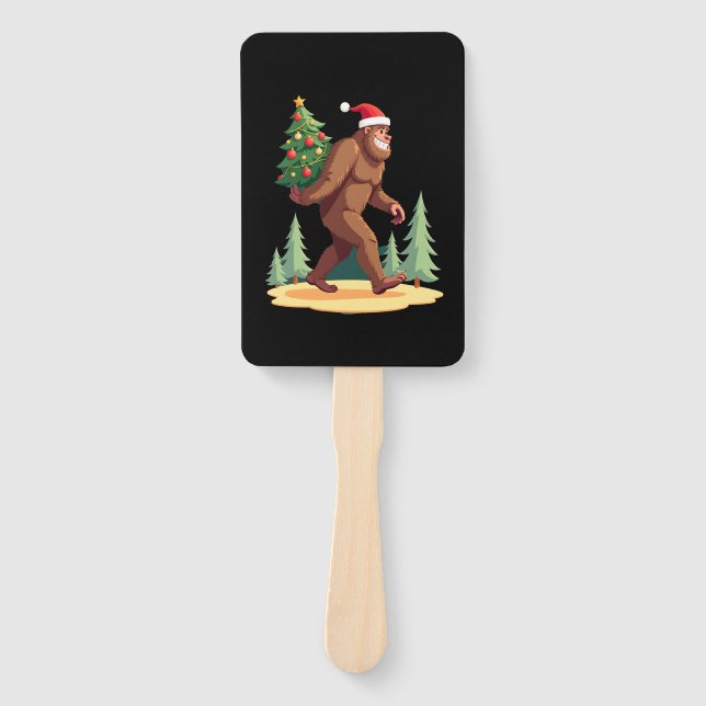 Abanico Bigfoot Christmas Tree Santa Hat (Anverso)