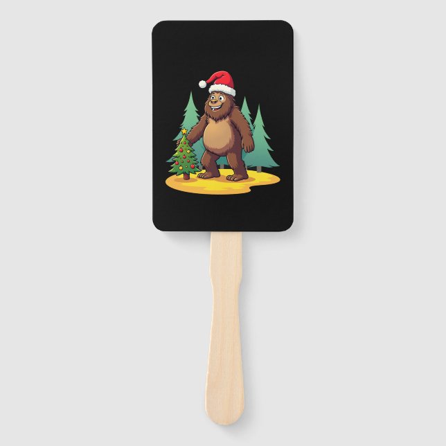 Abanico Bigfoot Christmas Tree Santa Hat (2) (Anverso)