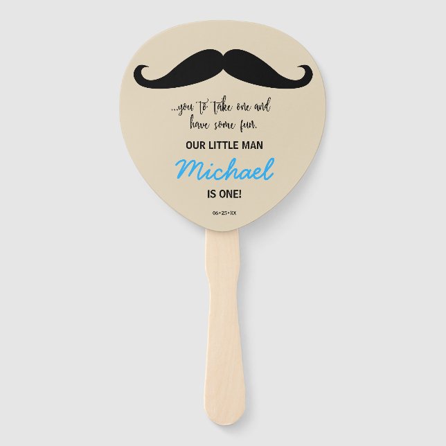 Abanico Bigote...que tomes una. Nuestro hombrecito es uno (Anverso)