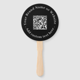Abanico Black QR | Modern Minimalist Round Design