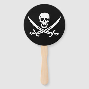 Abanico Blanco, Bandera Pirata Calico Jack, Calavera y Cuc