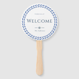 Abanico Blanco de la bienvenida formal de Rope náutico