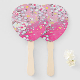 Abanico Blanco rosa de la flor floral japonesa de cerezo
