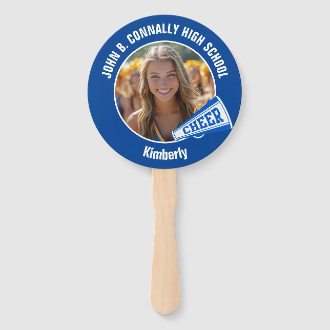 Abanico Blue Cheerleader Photo High School Parent (Anverso)