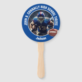 Abanico Blue High School Football Player Photo Parent