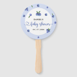 Abanico Blueberry Sweet Watercolor Boy Baby Shower