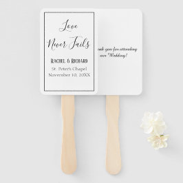 Abanico Boda blanco y negro de clase