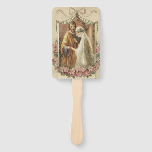 Abanico Boda católico Primavera de verano floral elegante