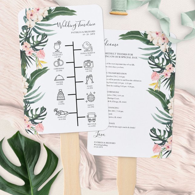 Abanico Boda Cocktail Itinerario - Bienvenida Boda Icono (Subido por el creador)
