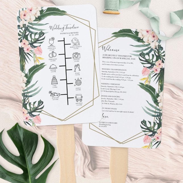 Abanico Boda Cocktail Itinerario - Bienvenida Boda Icono (Subido por el creador)