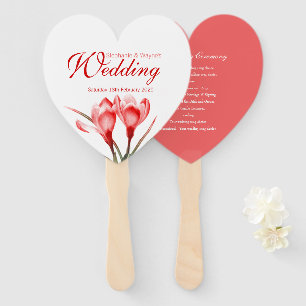 Abanico Boda crocus naranja rojo flor programas de aficion