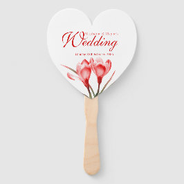 Abanico Boda crocus naranja rojo flor programas de aficion