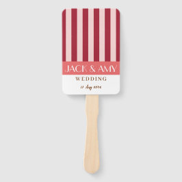 Abanico Boda de bandas Minimalistas de color claro y color