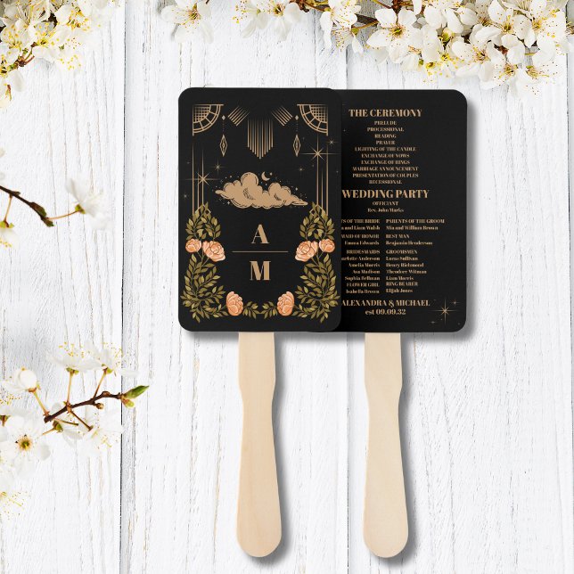 Abanico Boda de estrellas negras celestes de medianoche (Subido por el creador)