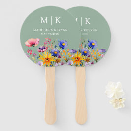 Abanico Boda de flores silvestres