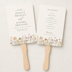 Abanico Boda de flores silvestres
