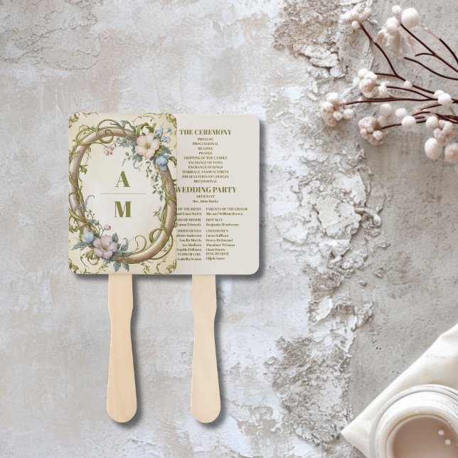 Abanico Boda de flores silvestres Art Nouveau (Subido por el creador)