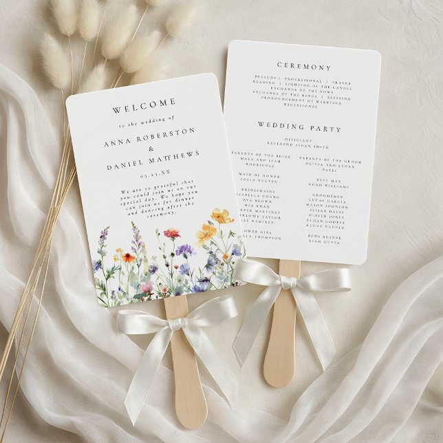 Abanico Boda de flores silvestres de verano caprichosa (Subido por el creador)