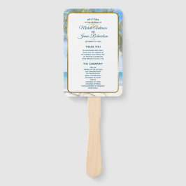 Abanico Boda de fotografía de la playa de Palm Tree de Oro