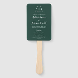 Abanico Boda de golf Minimalista moderno Emerald Green