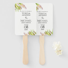 Abanico Boda de jardín personalizada de tulipanes rosados
