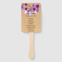 Abanico Boda de Jars Mason floral de color púrpura claro r