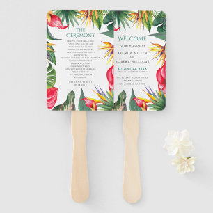 Abanico Boda de las flores tropicales