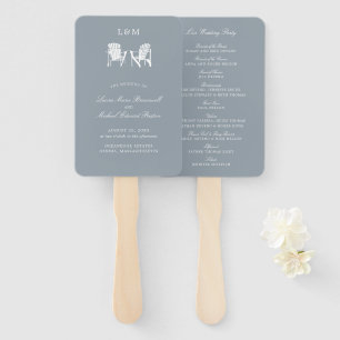 Abanico Boda de las sillas Adirondack Gris claro