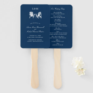 Abanico Boda de las sillas de la Marina Blue Adirondack