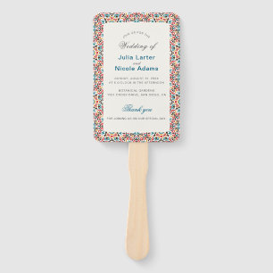 Abanico Boda de Mandala geométrica de Entradas marroquí